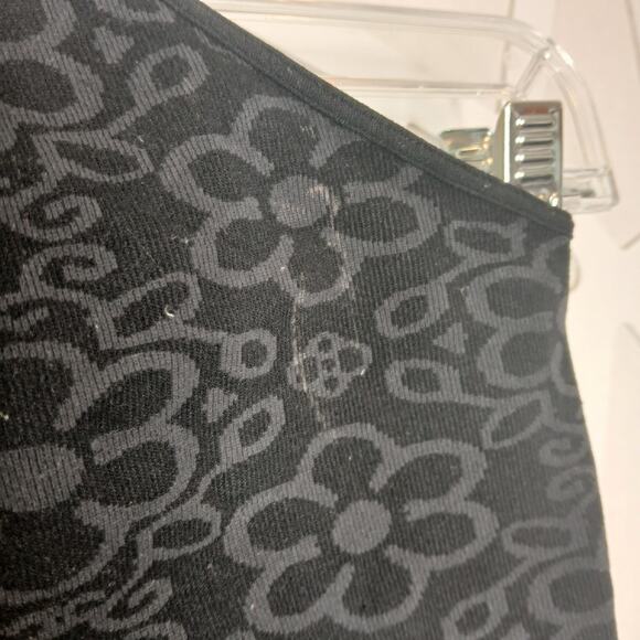 Vintage Y2K Black Floral Beaded Halter Top Womens S/M Coconut Tropical Preppy - Picture 4 of 8